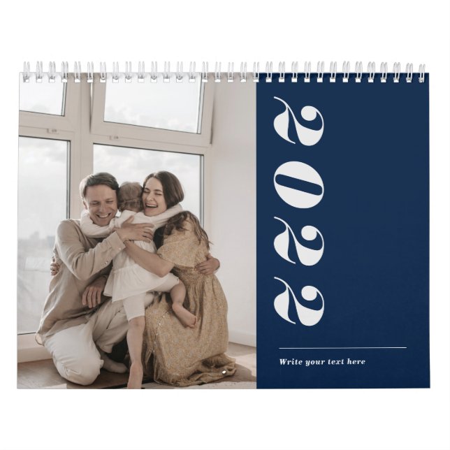 modern clean simple stylish typography family calendar (Cover)