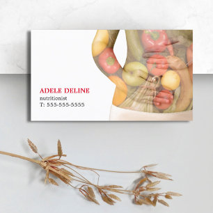 Modern Clean Vegetables Body Nutritionist Business Card