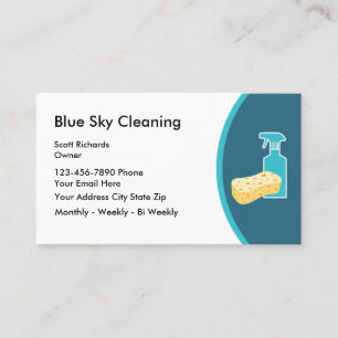 Modern Cleaning Business Cards