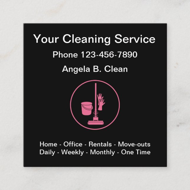Modern Cleaning Service And Referral Cards (Front)