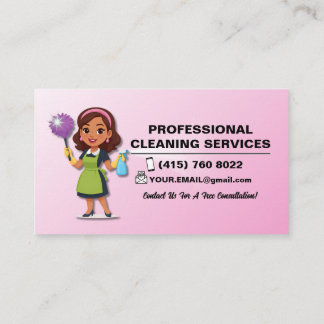 Modern Cleaning Service Business Card