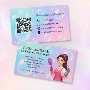 Modern Cleaning Service Business Card