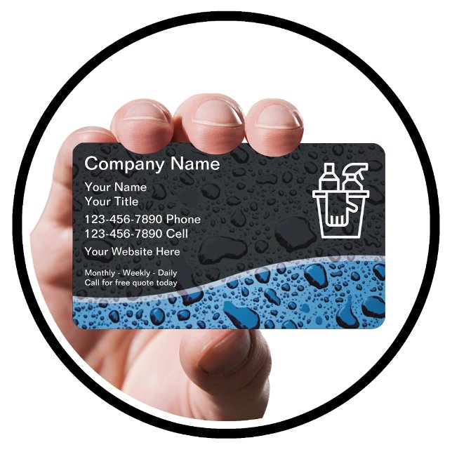 Modern Cleaning Service Business Card (Creator Uploaded)
