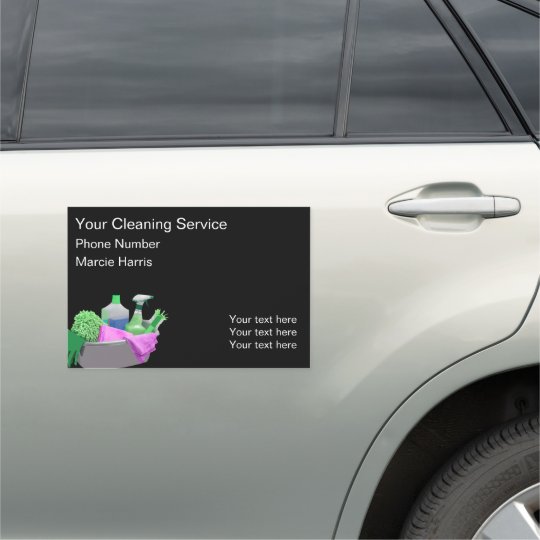 Modern Cleaning Service Car Magnet Zazzle Com Au