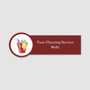 Modern Cleaning Service Employee Name Tags
