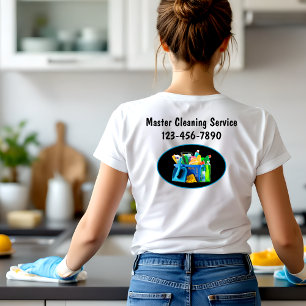 Modern Cleaning Service Female Staff Work Shirts