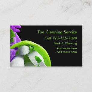 Modern Cleaning Service Powerful Business Card
