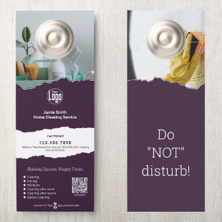 Modern Cleaning Service Promotional Custom Door Hanger