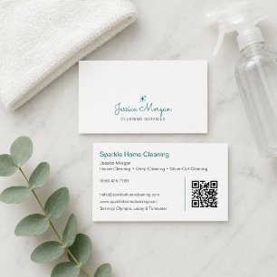 Modern Cleaning Services Business Card