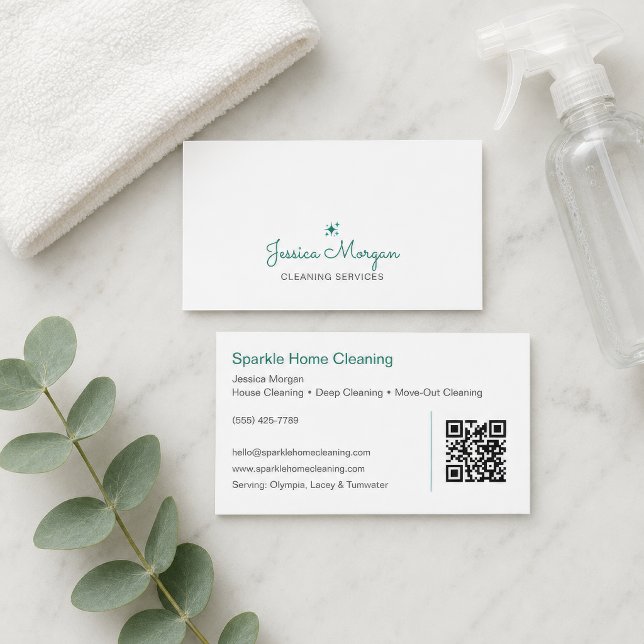 Modern Cleaning Services Business Card (Modern Cleaning Services Business Card
)
