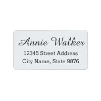 Modern Clear White Custom Address Label