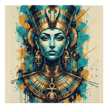 Modern Cleopatra – Abstract Liquid Colours Art