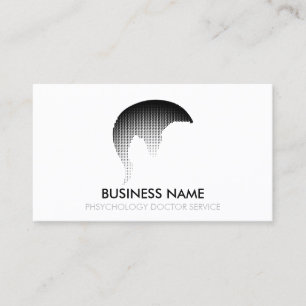 Modern Clinical Psychology Doctor logo qr code Business Card