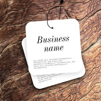 Modern Clothing Hang Tag