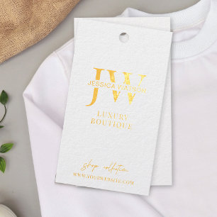 Modern Clothing Price Label Gold Foil Hang Tag