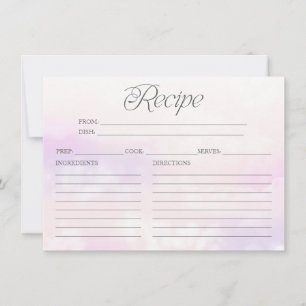 Modern Cloud Bridal Shower Recipe Card