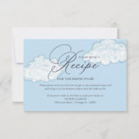 Modern Cloud Bridal Shower Recipe Request