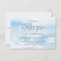 Modern Cloud Bridal Shower Recipe Request