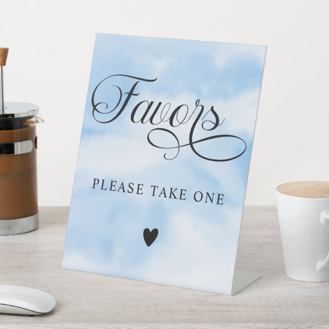 Modern Cloud Nine Bridal Shower Favours Sign (In SItu)