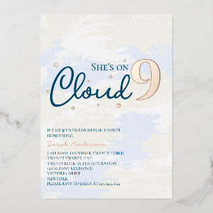 Modern Cloud Nine Bridal Shower Rose Gold