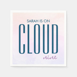 Modern Cloud Nine Pastel Rainbow Bridal Shower Napkin