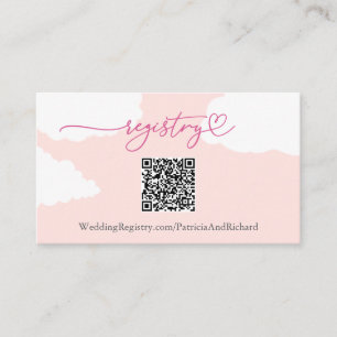 Modern Cloud QR Code Registry Enclosure Card