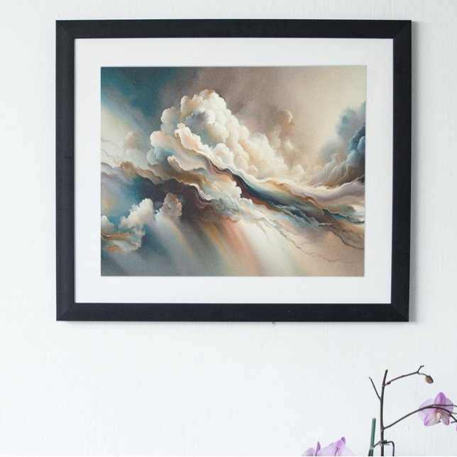 Modern Clouds Abstract Art Painting Poster (Creator Uploaded)