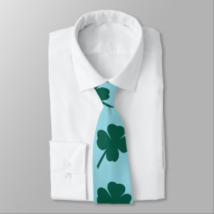 Modern Clover St Patricks Day Tie