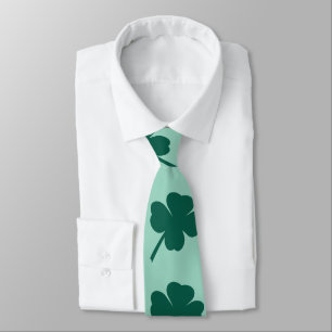 Modern Clover St Patricks Day  Tie