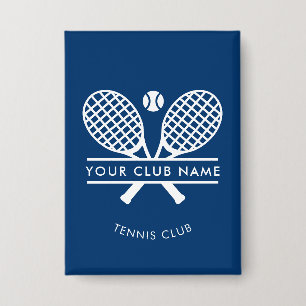 Modern Club Name Tennis Team Blue Custom