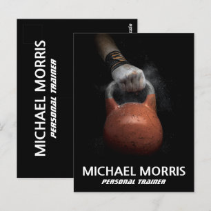 Modern Coach Personal Trainer Fitness Gym Postcard