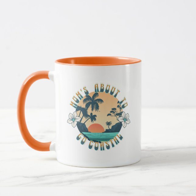 Modern coastal beach Mum cute quote Mug (Left)
