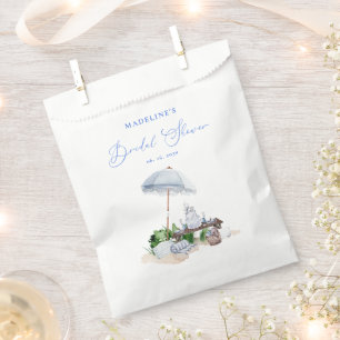 Modern Coastal Beach Picnic Bridal Shower Favour Bag