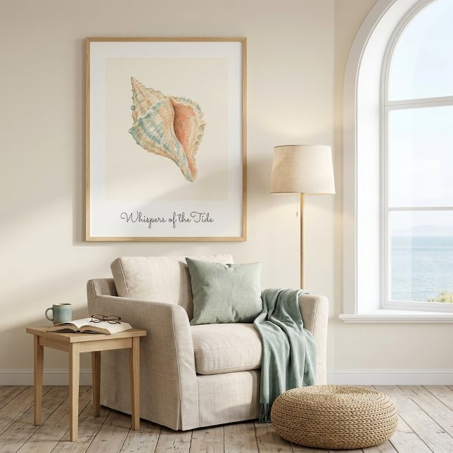 Modern Coastal Conch Shell Wall Art Poster (Creator Uploaded)