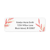 Modern Coastal Wedding Return Address Labels