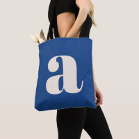 Modern Cobalt Blue Bold Retro Monogram Initial