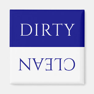 Modern Cobalt Blue Dirty/Clean Dishwasher Magnet