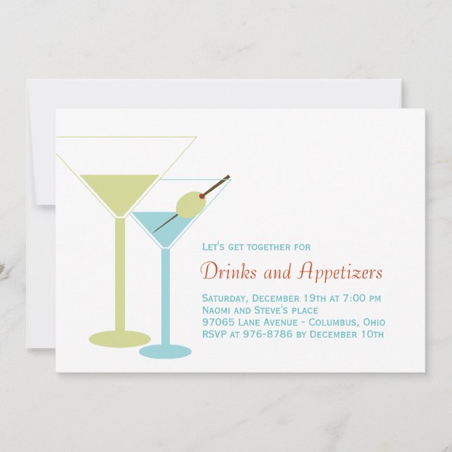 Modern Cocktail Party Invitation (Front)
