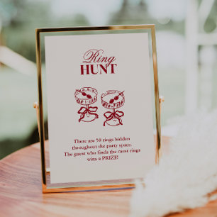 Modern Cocktail ring hunt bridal shower game