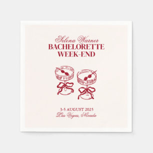 Modern Cocktails Bachelorette Weekend Napkin