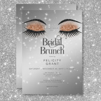 Modern Cocoa Brown Glam Eyes Bridal Brunch