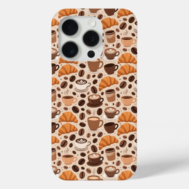 Modern Coffee Aesthetic Pattern Case-Mate iPhone Case (Back)