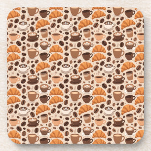 Modern Coffee Aesthetic Pattern Coaster