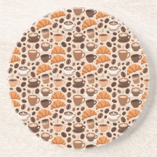 Modern Coffee Aesthetic Pattern Coaster