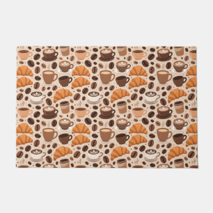 Modern Coffee Aesthetic Pattern Doormat