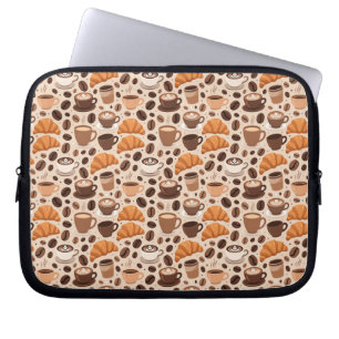 Modern Coffee Aesthetic Pattern Laptop Sleeve