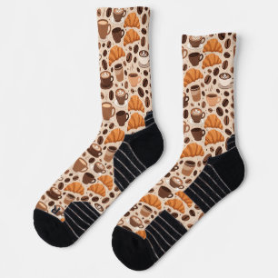 Modern Coffee Aesthetic Pattern Socks