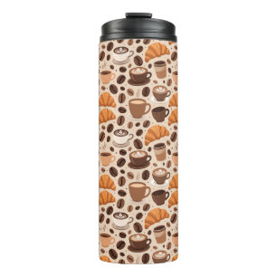 Modern Coffee Aesthetic Pattern Thermal Tumbler
