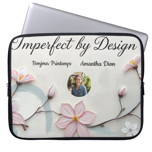 Modern Coffee Bar Deco Aesthetic Personalized Laptop Sleeve (Front)