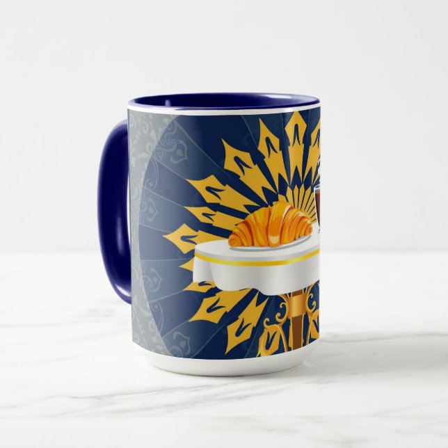 Modern Coffee Bar Deco Aesthetic Personalized Mug (Front Left)